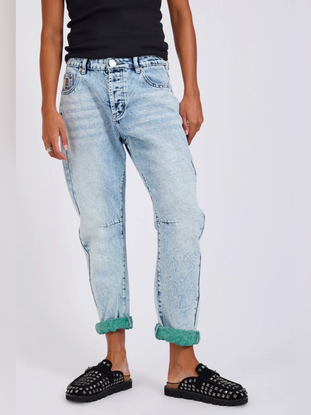 NWT One Teaspoon Saints X Free People Low Waist Boyfriend Denim Jeans  Size 28